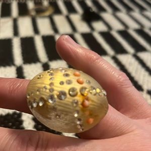 Alexis Bittar lucite stone ring size 7